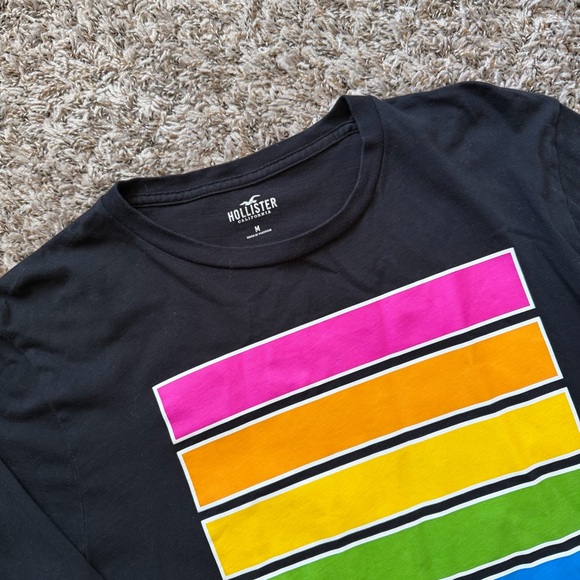 Polaroid Hollister Mens Black Long Sleeve Shirt Size M - Picture 2 of 5